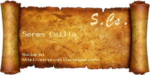 Seres Csilla névjegykártya