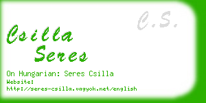 csilla seres business card